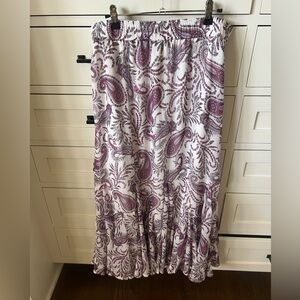 Loft Paisley Skirt with Flounce